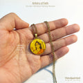 Hand-Painted Lord Ram Miniature Painting Pendant [Vintage base].