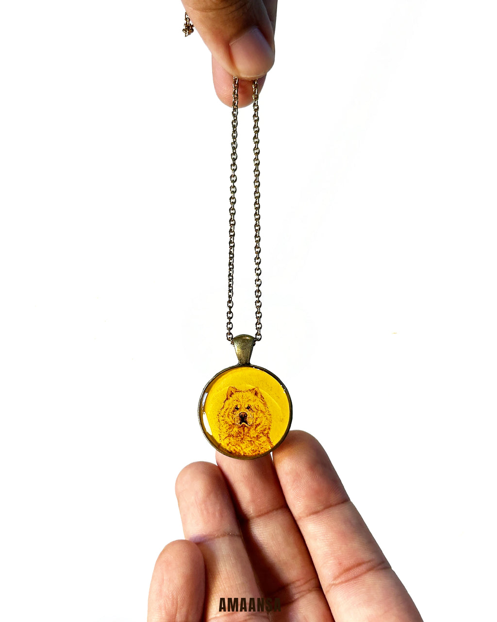 Vintage Styled: One Pet Face- HandPainted Pet Memory Pendant: [Made-to-order]