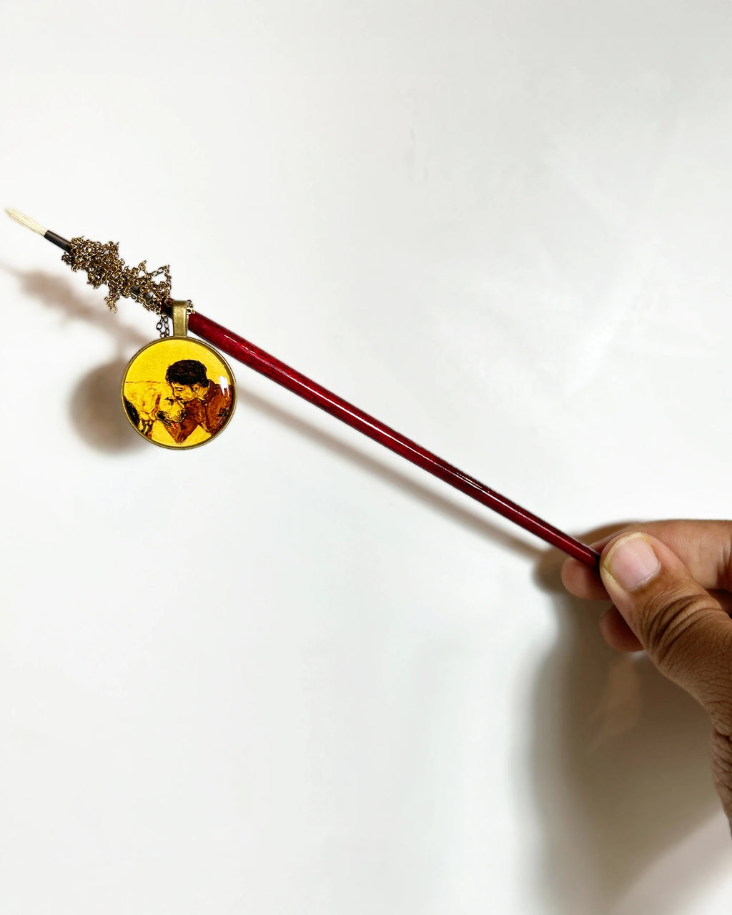 Vintage Styled: 2 Face- HandPainted Pet Memory Pendant: [Made-to-order]