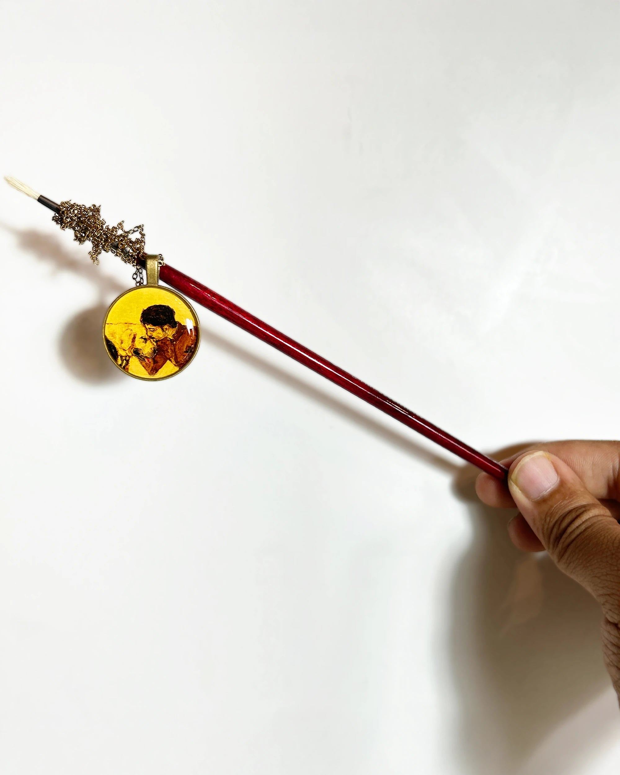 Vintage Styled: 2 Face- HandPainted Pet Memory Pendant: [Made-to-order]