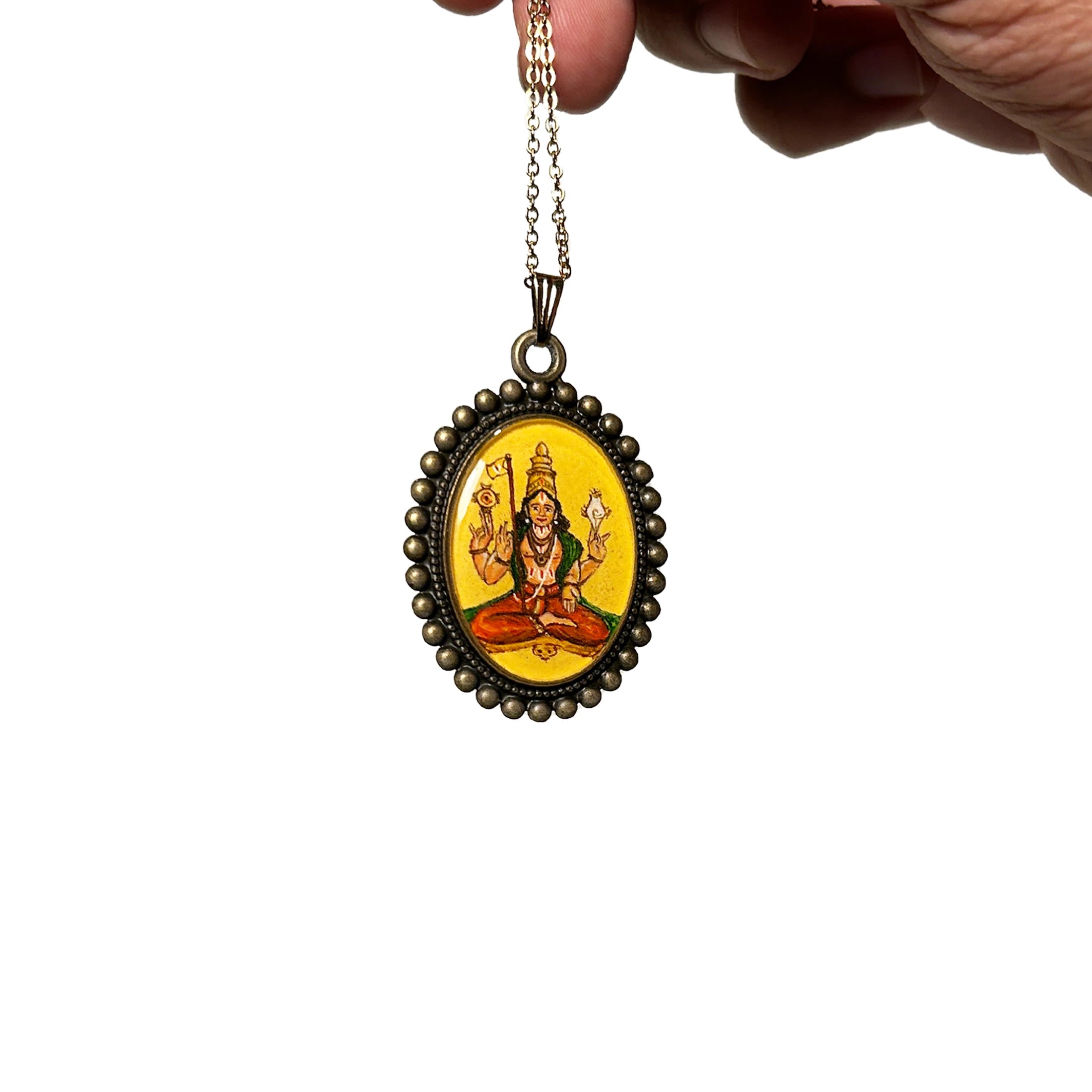 Embrace Divine Enlightenment: Handcrafted Sri Vaikhanasa Maharshi Pendants