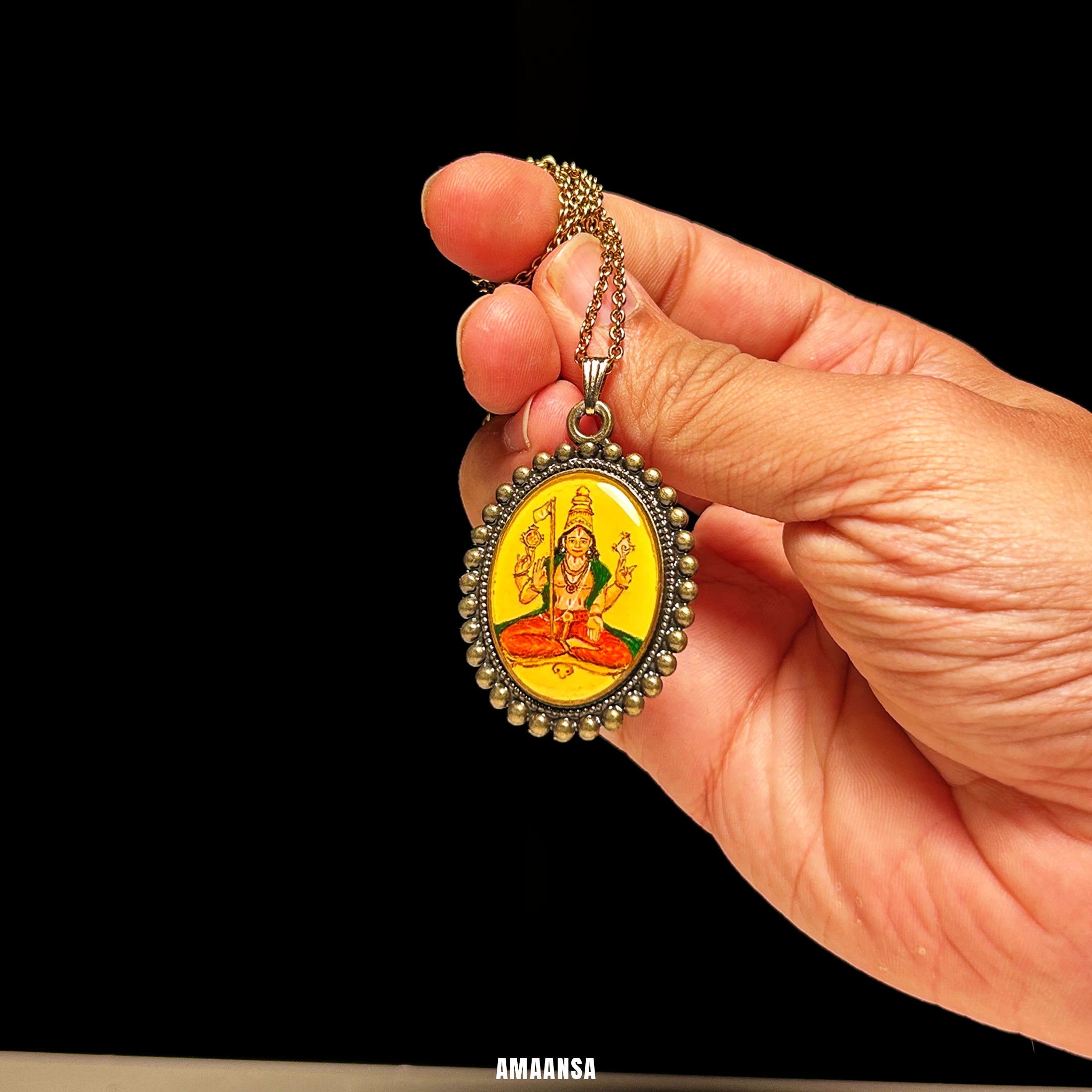 Embrace Divine Enlightenment: Handcrafted Sri Vaikhanasa Maharshi Pendants