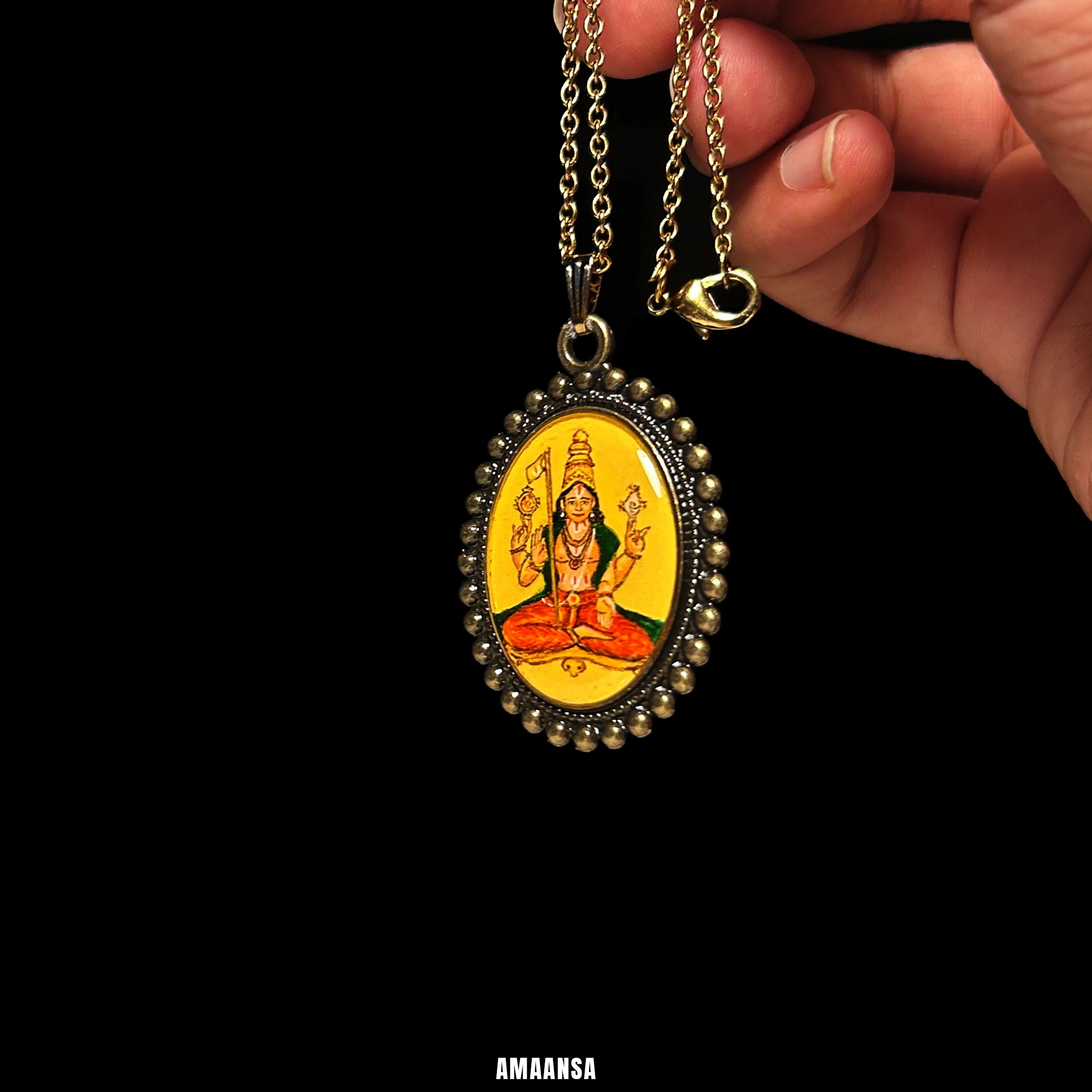 Embrace Divine Enlightenment: Handcrafted Sri Vaikhanasa Maharshi Pendants