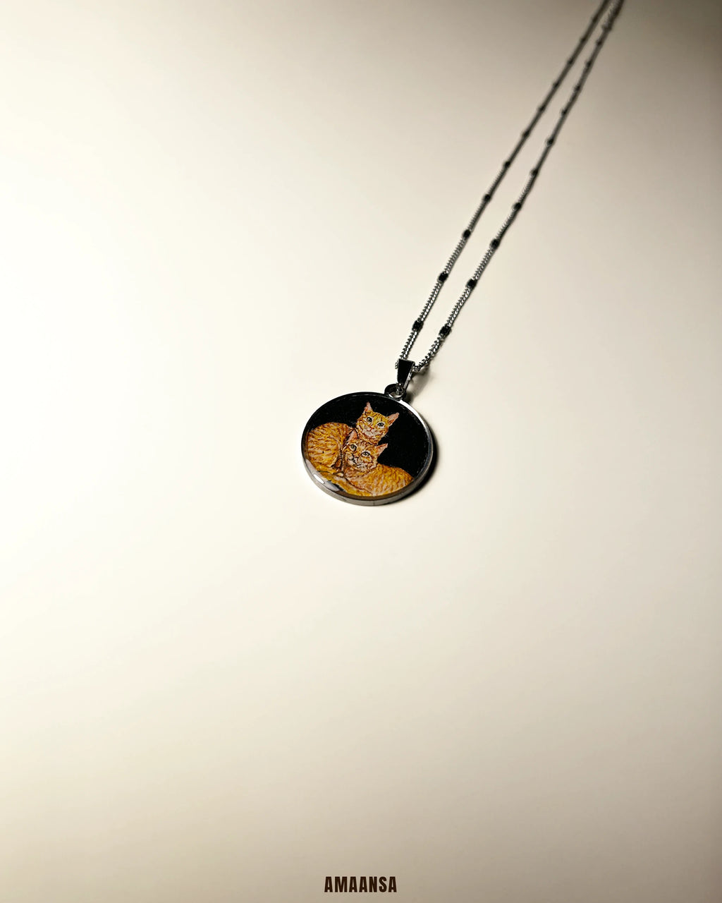 Pet Portrait Pendant Premium | Two Face | Full coloured- Personalized Art Jewelry