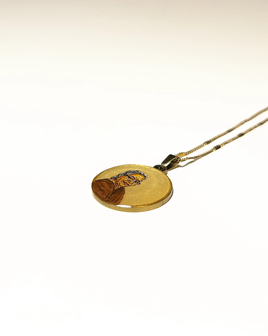 Premium 18k Gold PVD Pendant with Custom Miniature Art