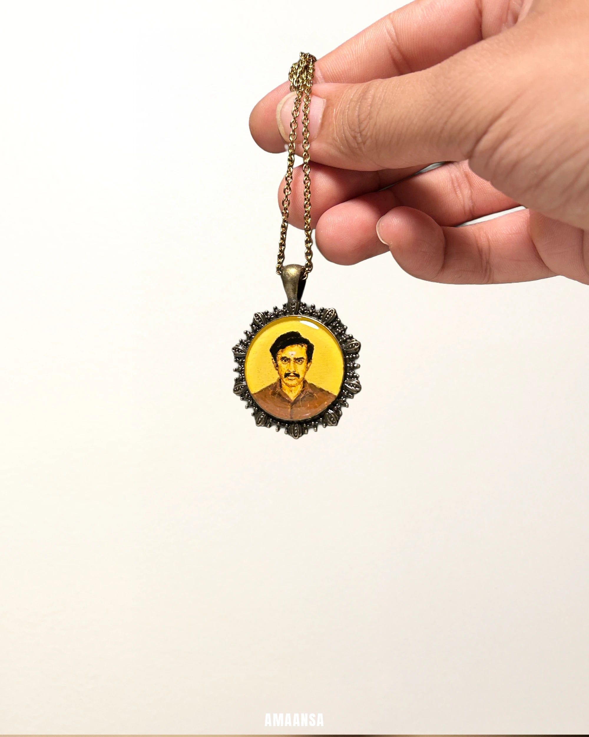 Single Face- Custom Portrait Pendant: [Made-to-order]