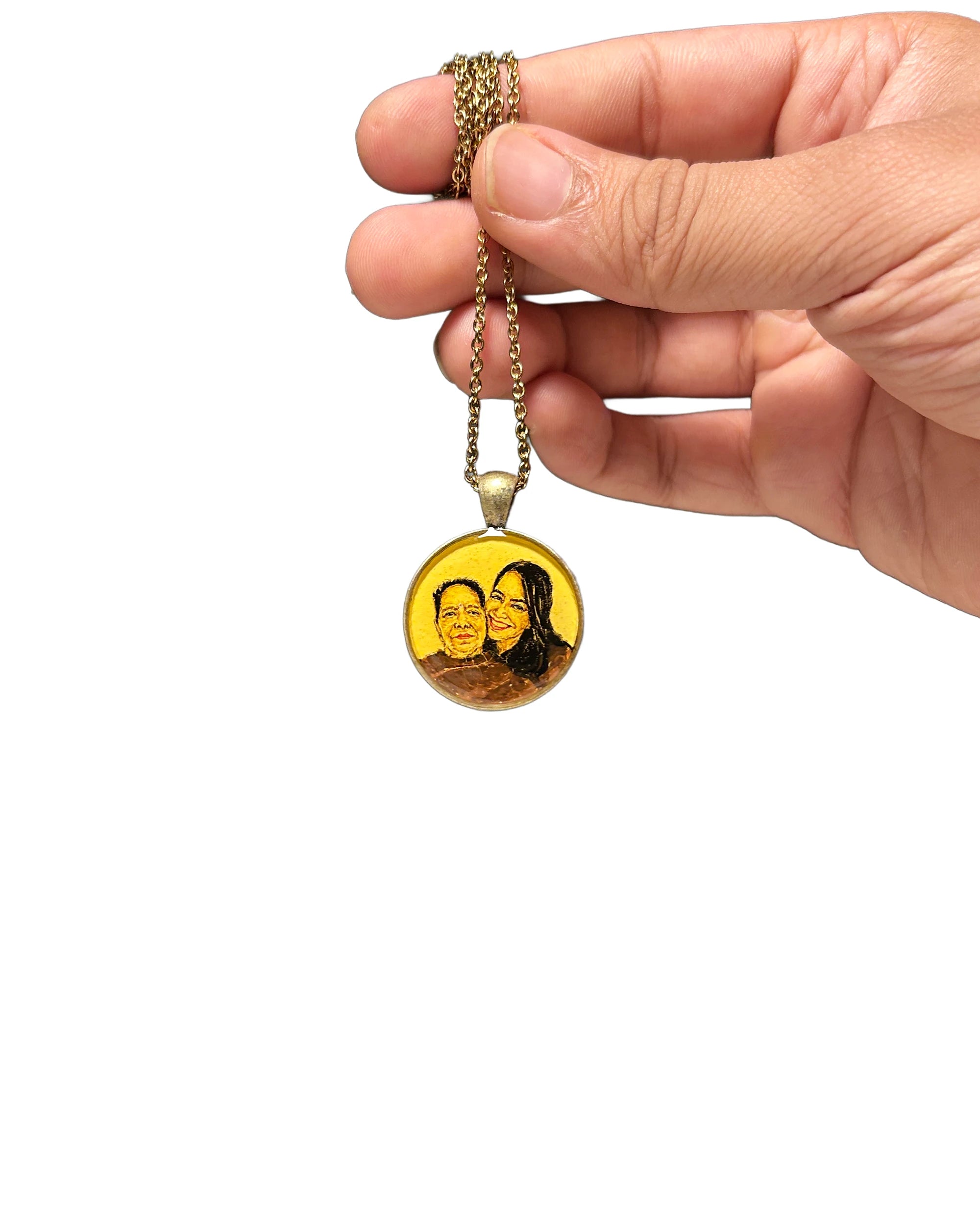 2 Face- Custom Portrait Pendant: [Made-to-order]