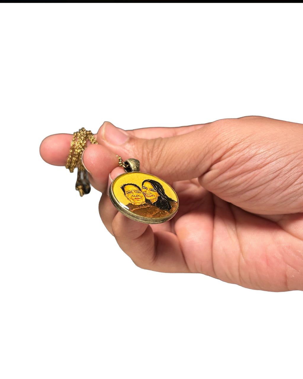 2 Face- Custom Portrait Pendant: [Made-to-order]