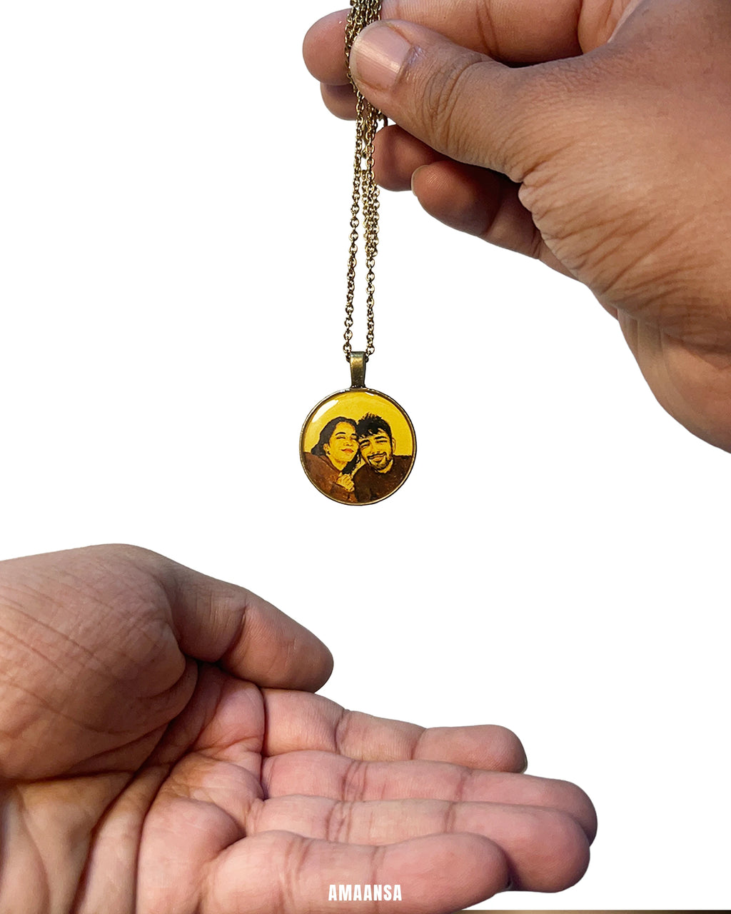 2 Face- Custom Portrait Pendant: [Made-to-order]