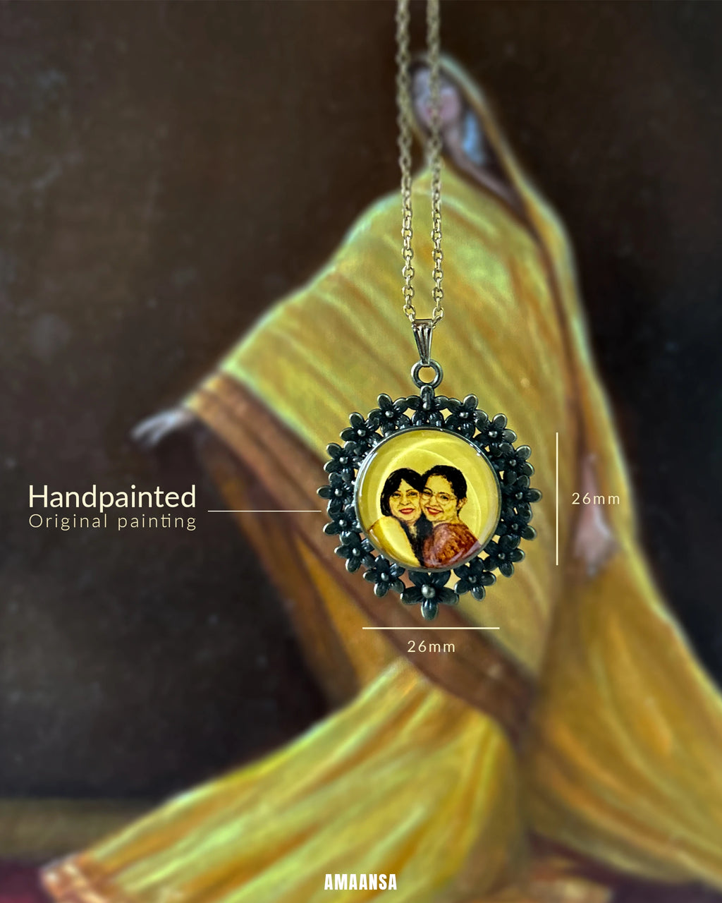 2 Face- Custom Portrait Pendant: [Made-to-order]