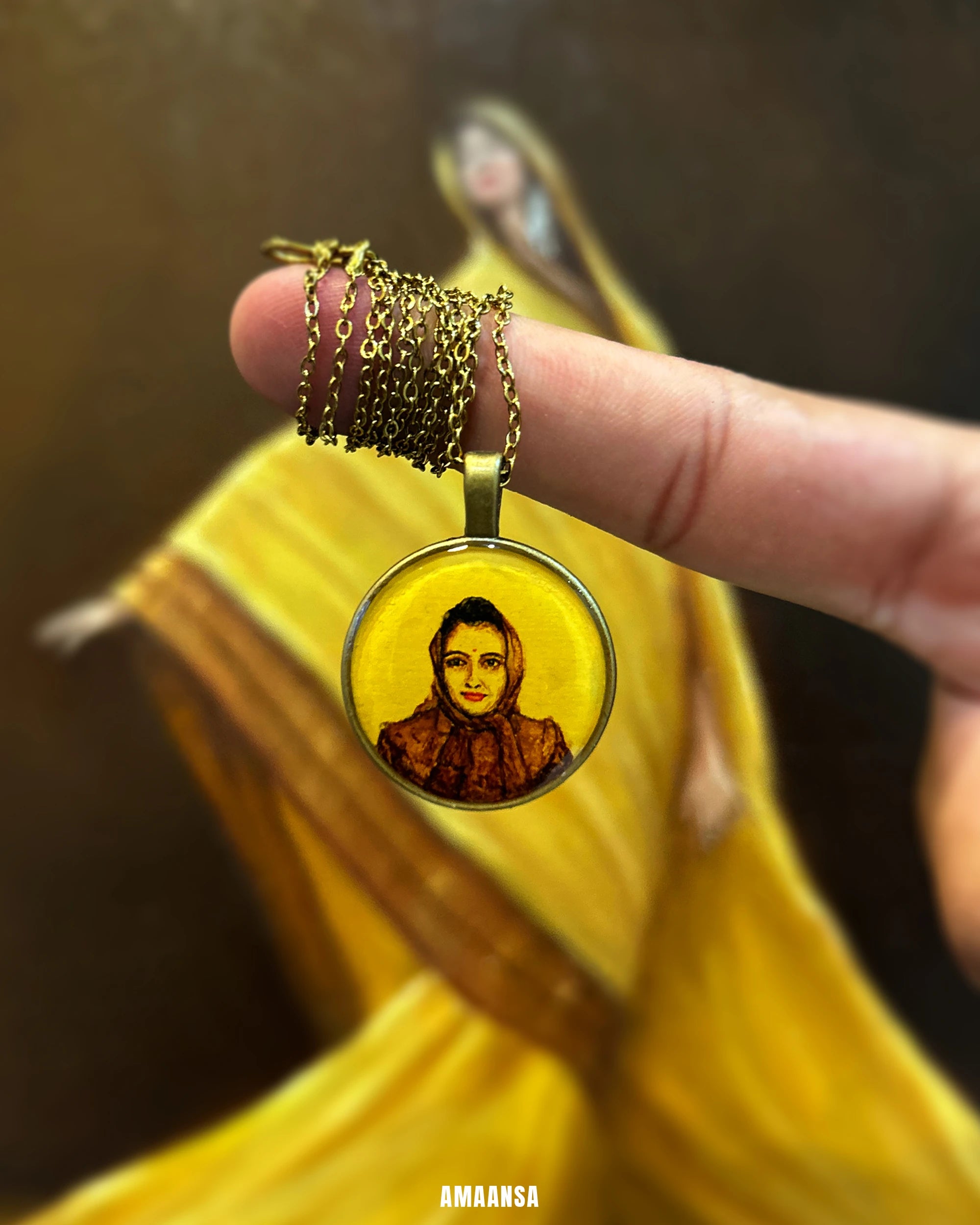 Single Face- Custom Portrait Pendant: [Made-to-order]