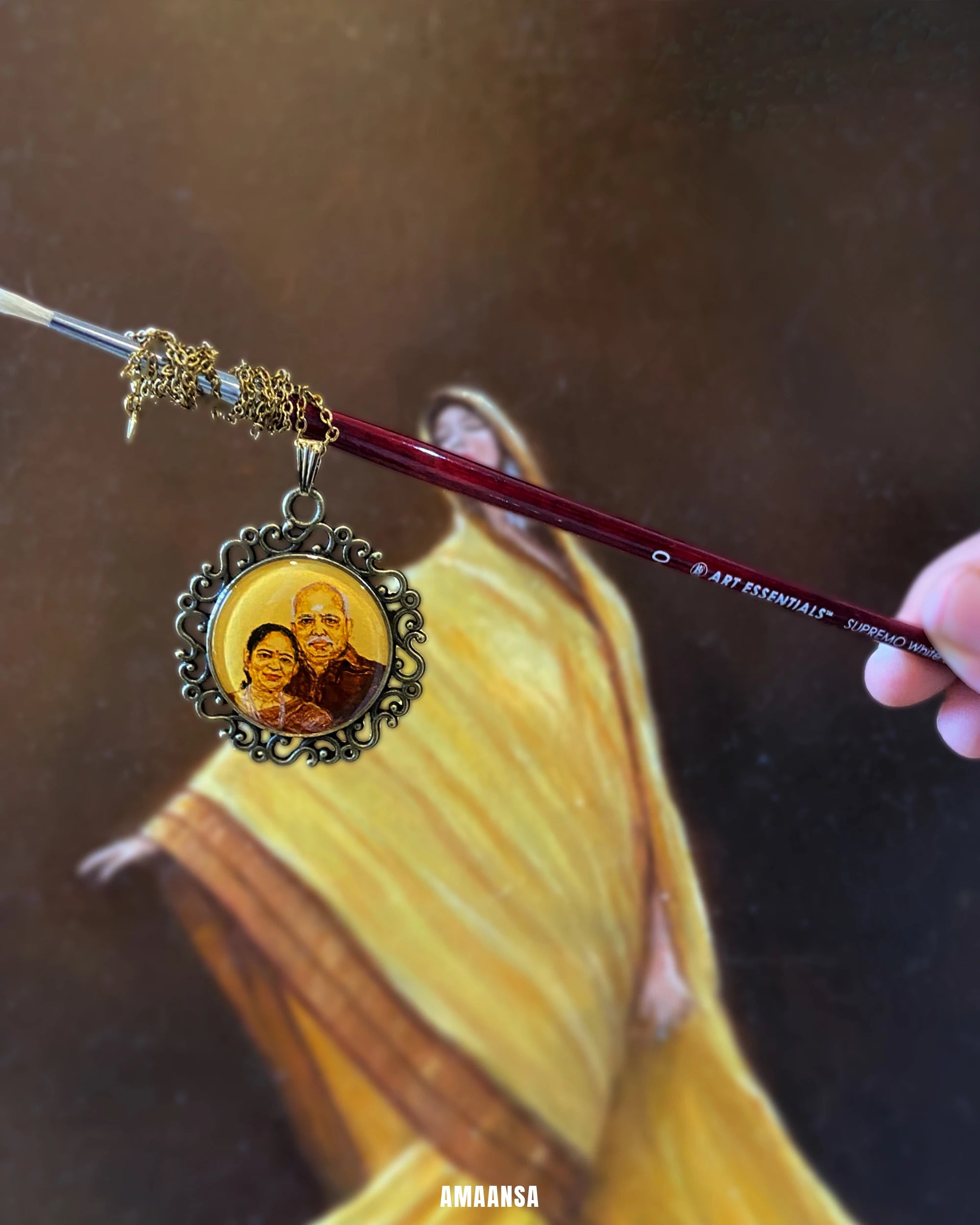 2 Face- Custom Portrait Pendant: [Made-to-order]