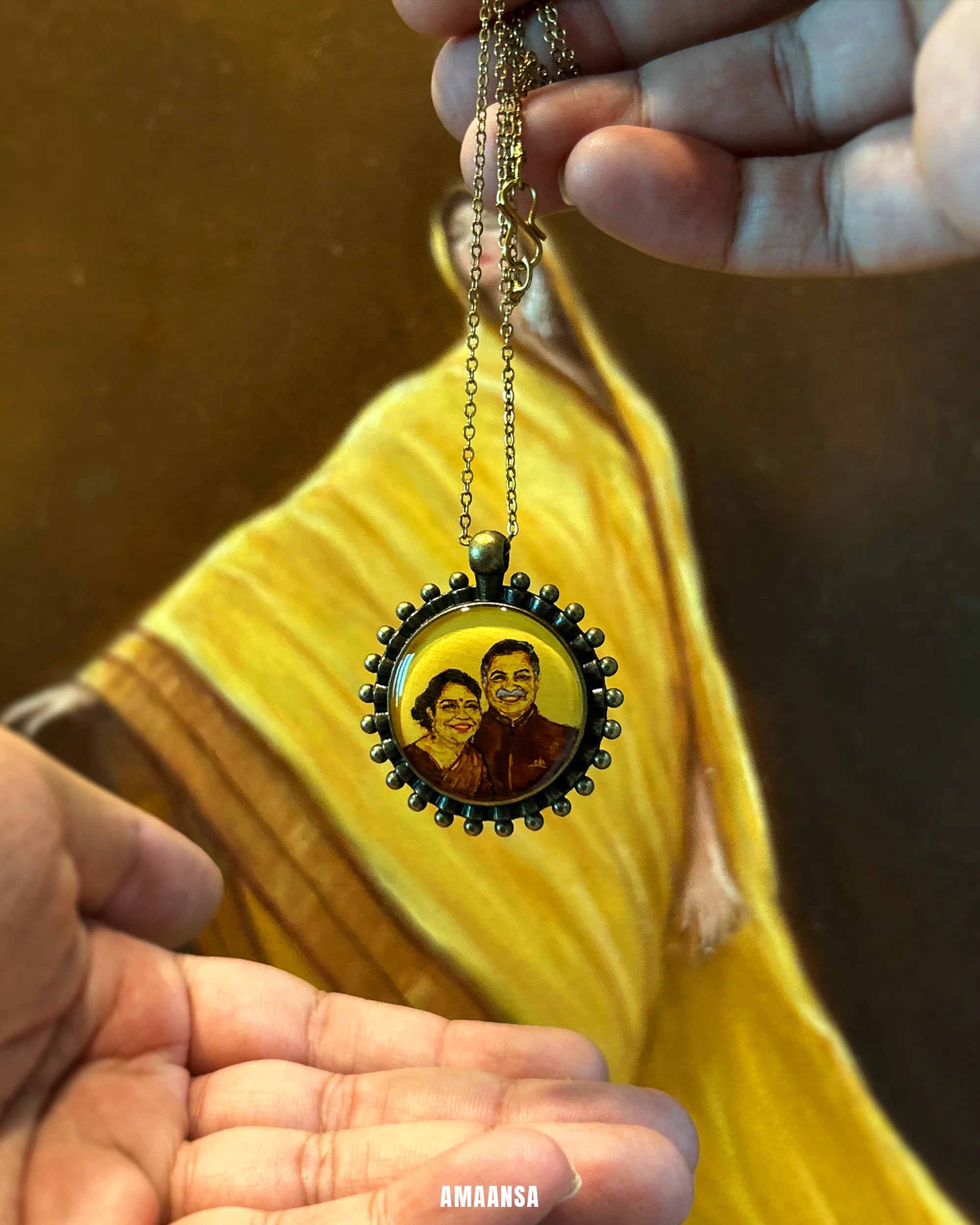 2 Face- Custom Portrait Pendant: [Made-to-order]