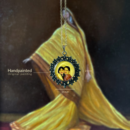 2 Face- Custom Portrait Pendant: [Made-to-order]